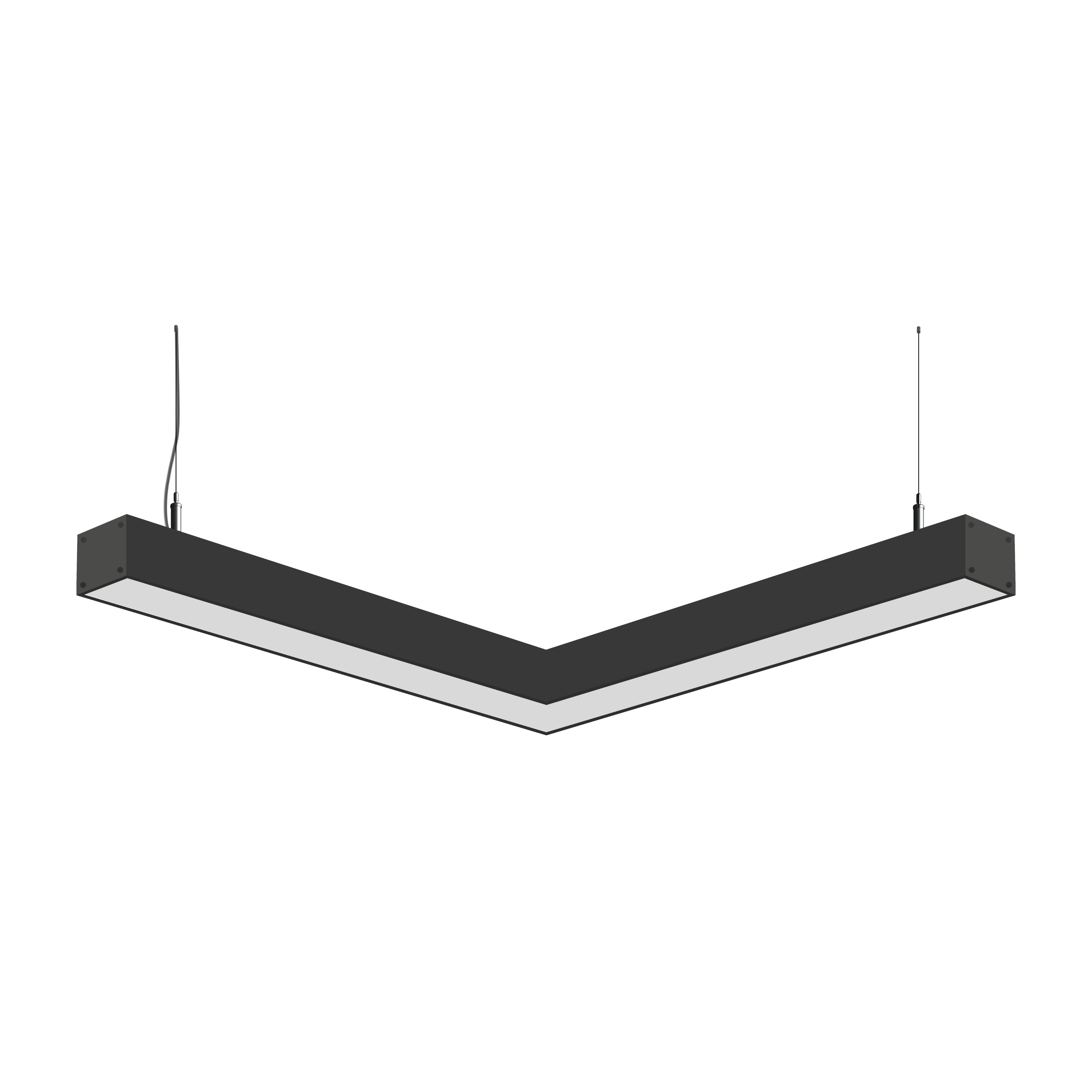 Светодиодный фигурный светильник MS-CORN L-образный 120гр. 500х500mm 40W 3000/4000/6000K - Изображение