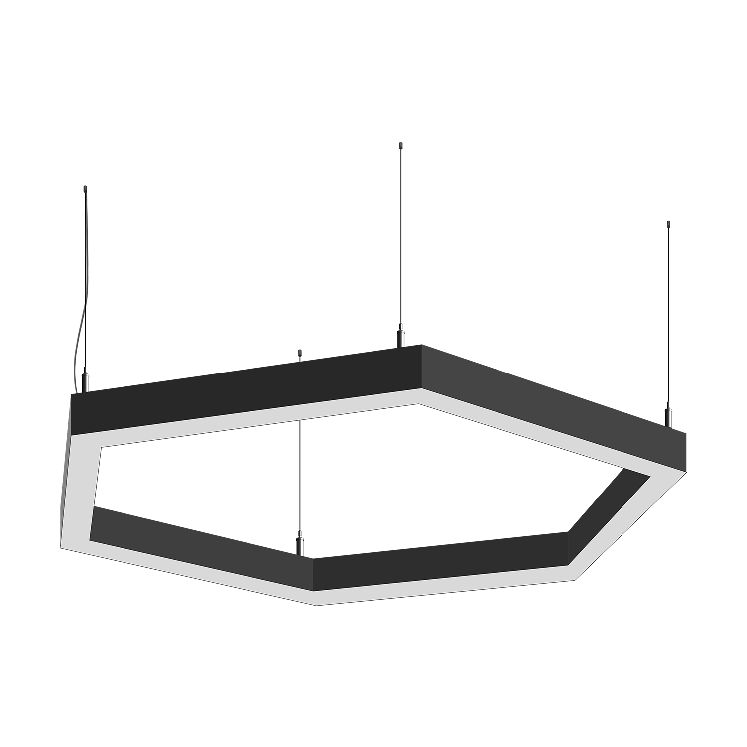 Светодиодный фигурный светильник MS-HEX-O Шестиугольник 6x500mm 110W  3000/4000/6000К - Изображение