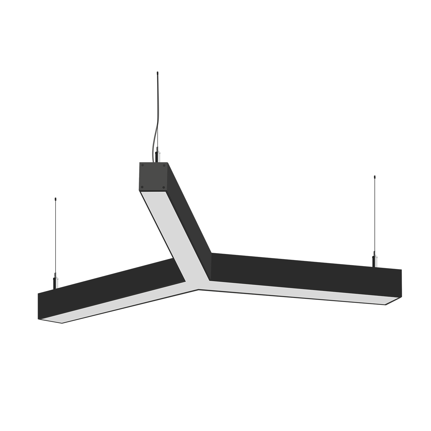 Светодиодный фигурный светильник MS-TRINITY Y-образный 3x500mm 30W 3000/4000/6000К - Изображение