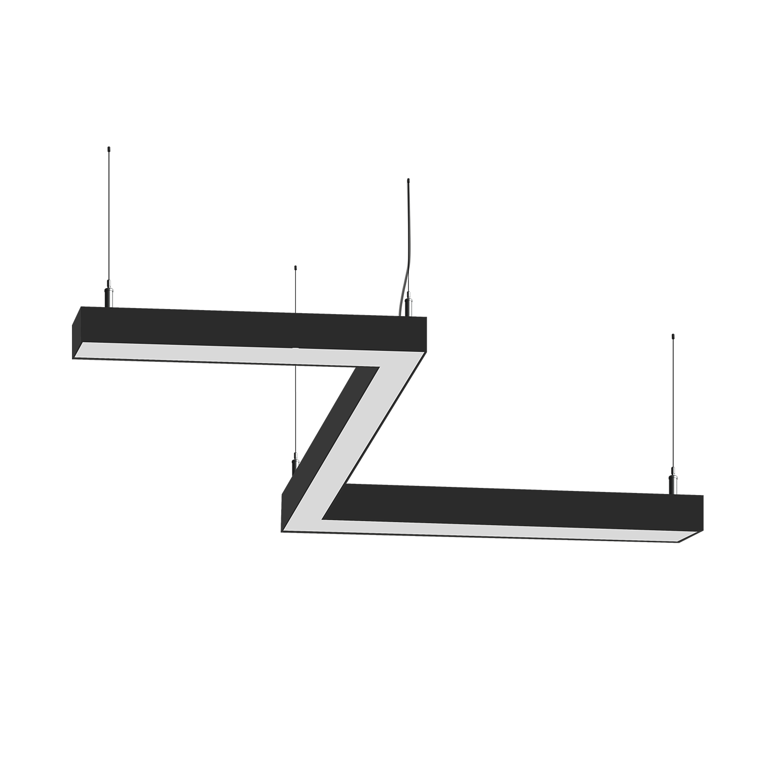 Cветодиодный фигурный светильник MS-ZIG Зигзаг 3x500mm 30W  3000/4000/6000К - Изображение