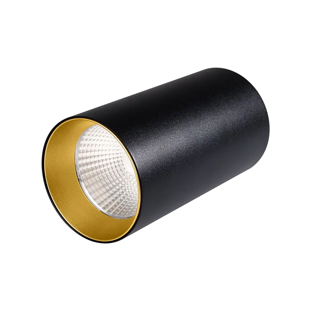 Светильник накладной SP-POLO-R85-1-15W Warm White 40deg (Black, Gold Ring) (Arlight, IP20 Металл, 3 года) - Изображение