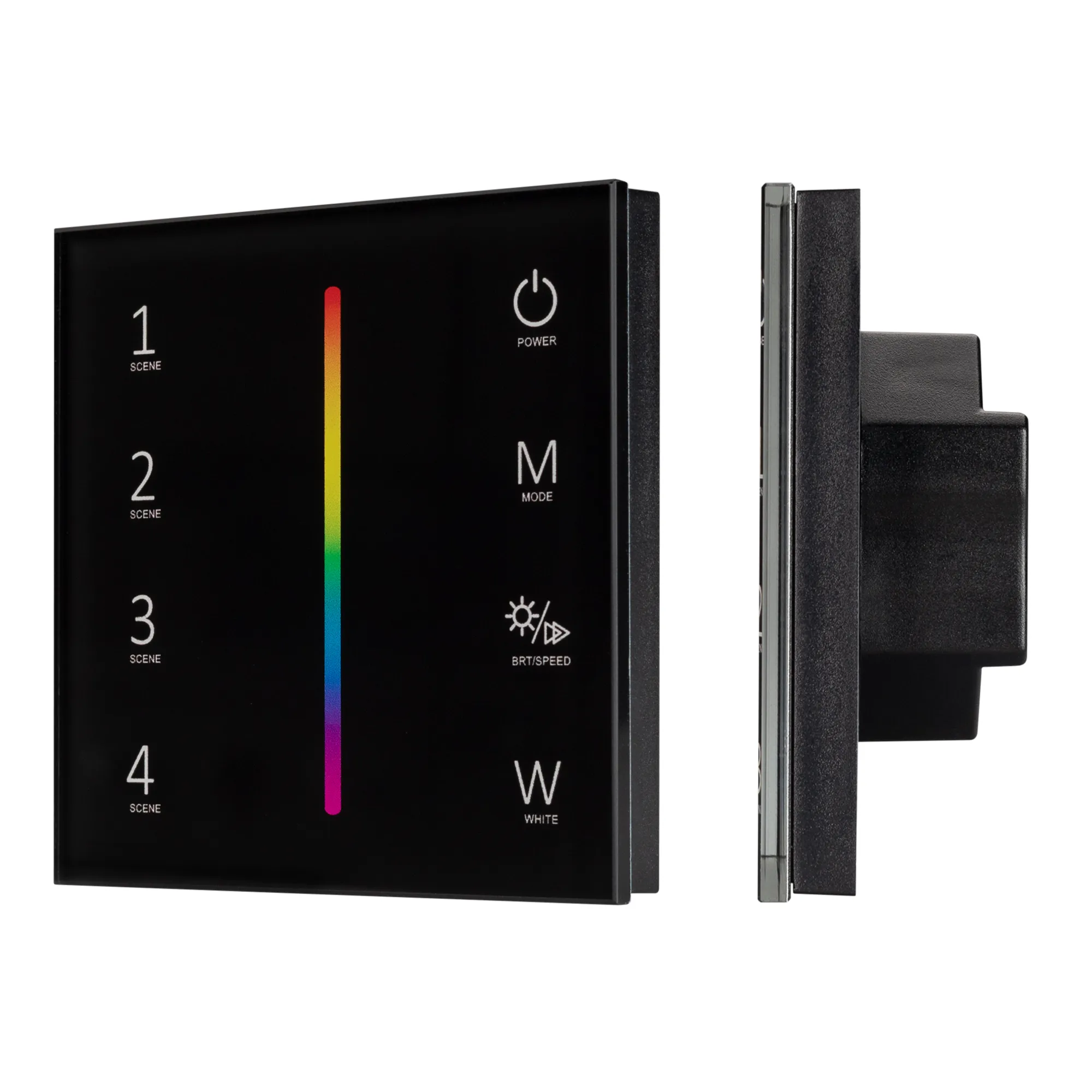 Панель SMART-P22-RGBW-G-IN Black (12-24V, 4x3A, Sens, 2.4G) (Arlight, IP20 Пластик, 5 лет) - Изображение
