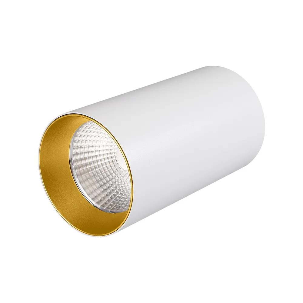Светильник накладной SP-POLO-R85-1-15W Warm White 40deg (White, Gold Ring) (Arlight, IP20 Металл, 3 года) - Изображение