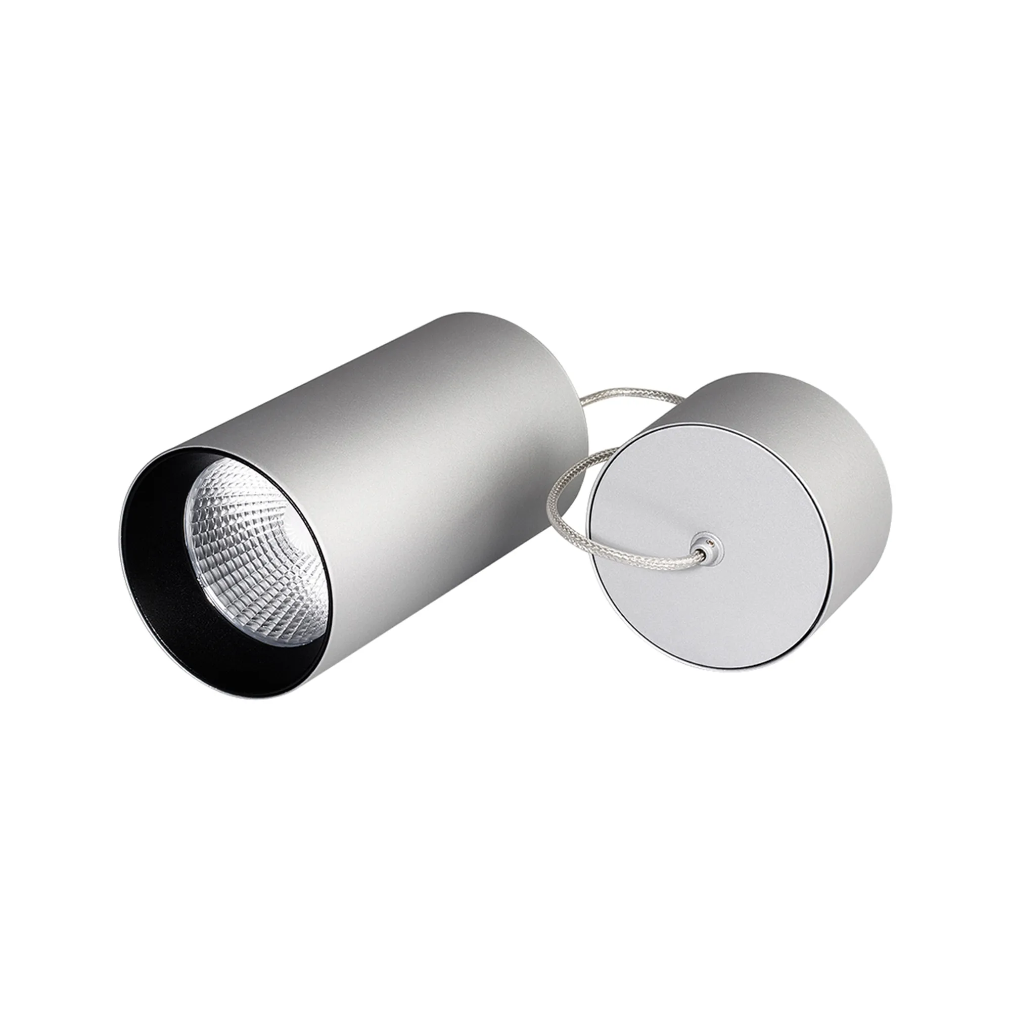 Светильник подвесной SP-POLO-R85-2-15W Day White 40deg (Silver, Black Ring) (Arlight, IP20 Металл, 3 года) - Изображение